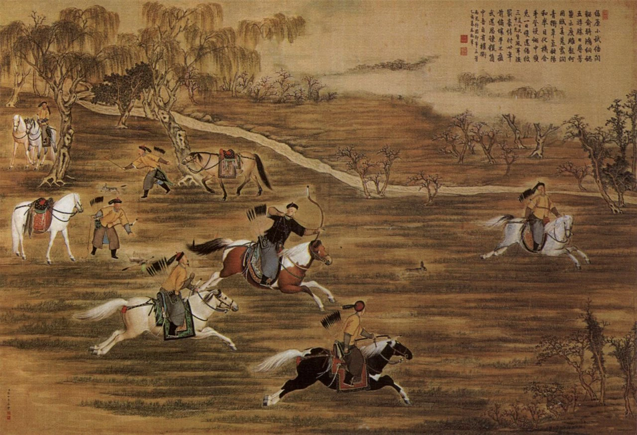 L'imperatore Qianlong caccia la lepre